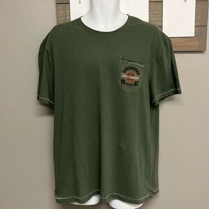 Harley-Davidson Men’s Olive Green Short Sleeve Crewneck T-shirt Outer Banks XL